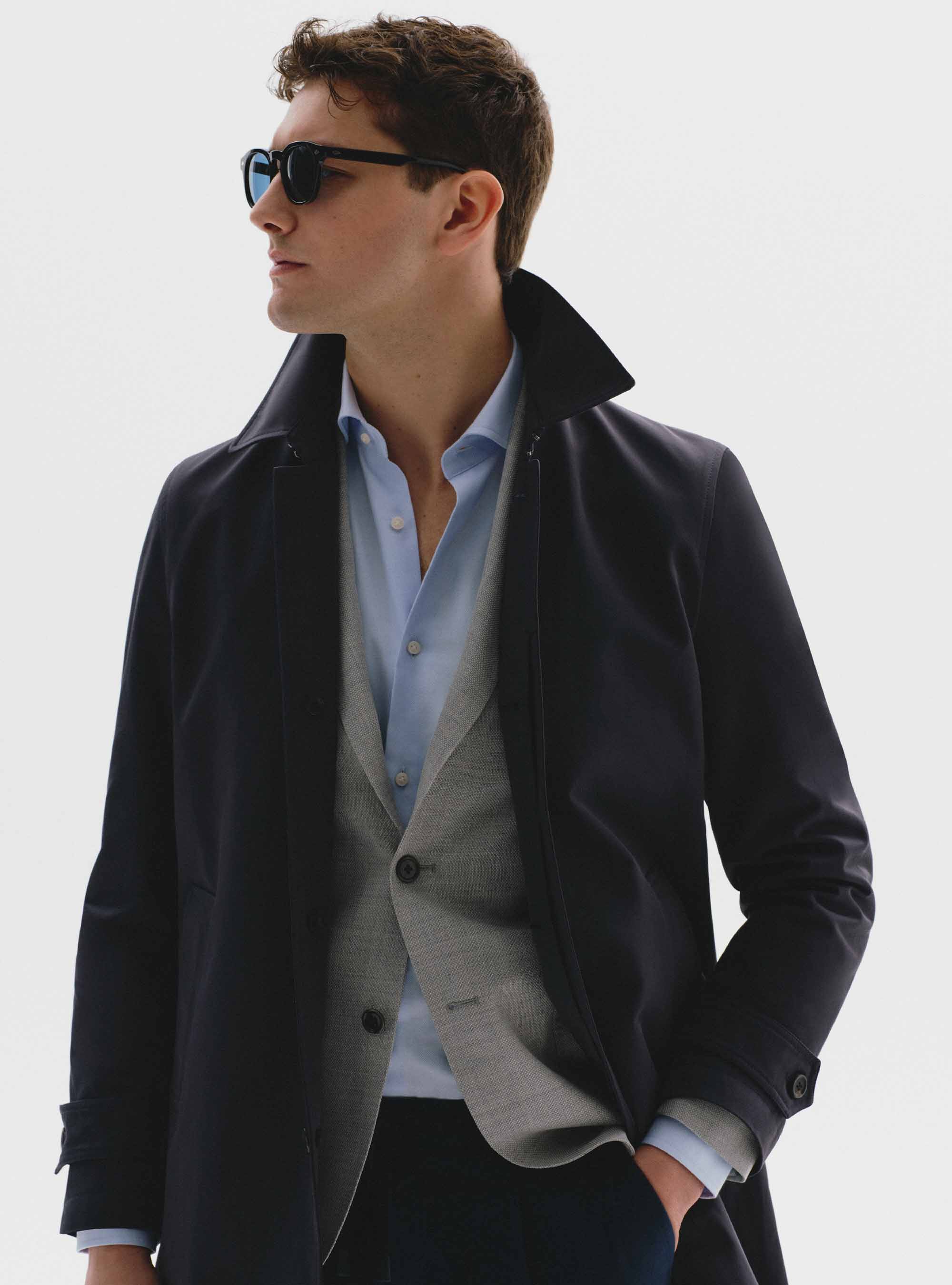 Casual blue office wear, 
